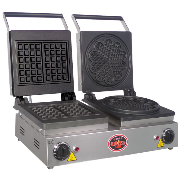 Üret Çelik Çiftli Kare-Papatya Waffle Makinesi (Wf 9)
