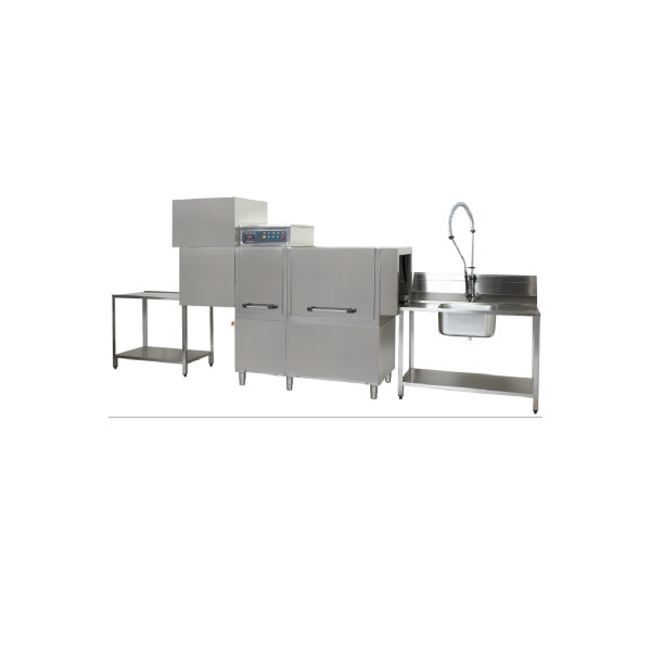 Arisco Bulaşık Yıkama Makinesi Rack Conveyor Dishwashers With Dryer Total Power W 36395 2360x700x1900