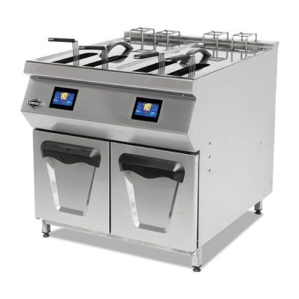 Empero 900 Plus Asansörlü Hızlı Pişirme Fritözü, Yağ Filtreli, 25+25 L