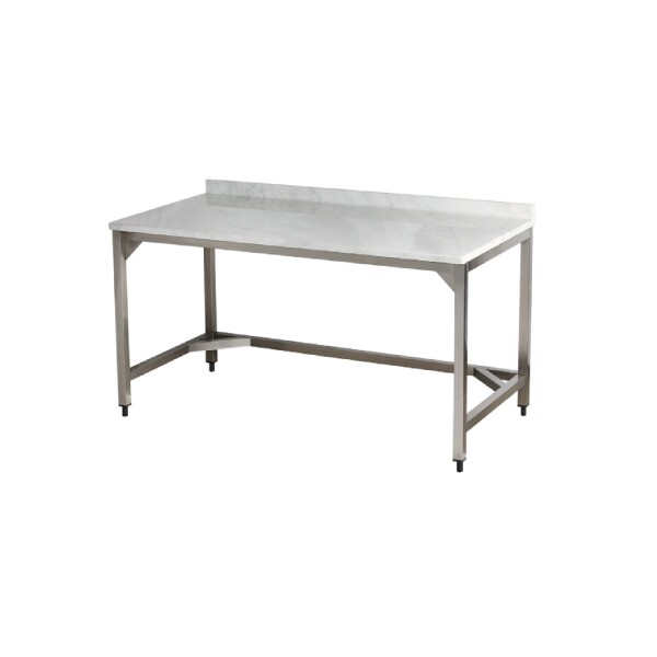 Arisco Mermer Tezgah Marble Work Table 1600X800X850 Arkası Sırtlı Alt Rafsız