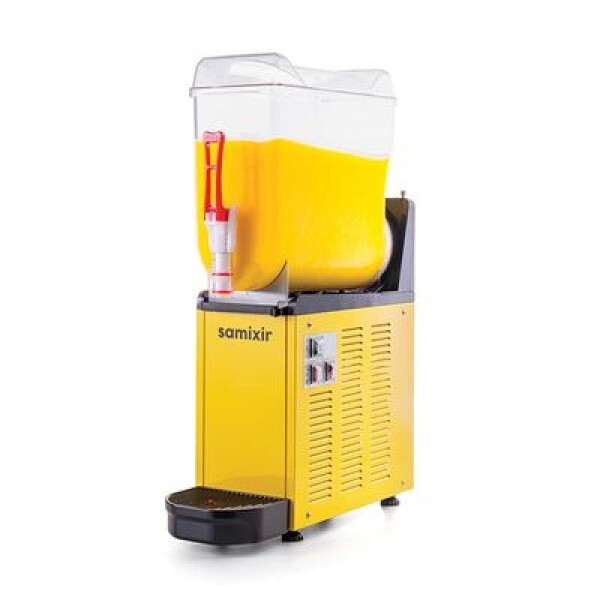 Samixir Mono Ice Slush Granita ve Soğuk Meyve Suyu Dispenseri, 12 L, Sarı