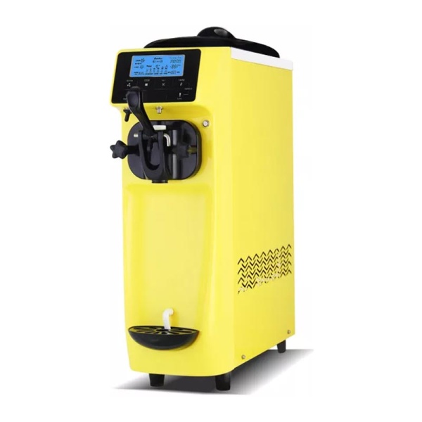 Vosco Tek Kollu Soft Dondurma Makinesi Set Üstü (Sarı)