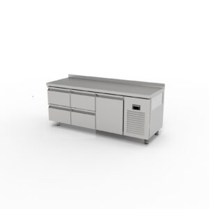TPG-73-4D Tezgah Tip 3 Kapılı Gastronorm Buzdolabı - 4 Çekmeceli + 1 Kapılı