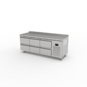 TPS-63-6D Tezgah Tip 3 Kapılı Snack Buzdolabı - 6 Çekmeceli