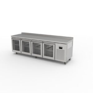 TPG-74-GD Tezgah Tip 4 Kapılı Gastronorm Buzdolabı - Cam Kapılı