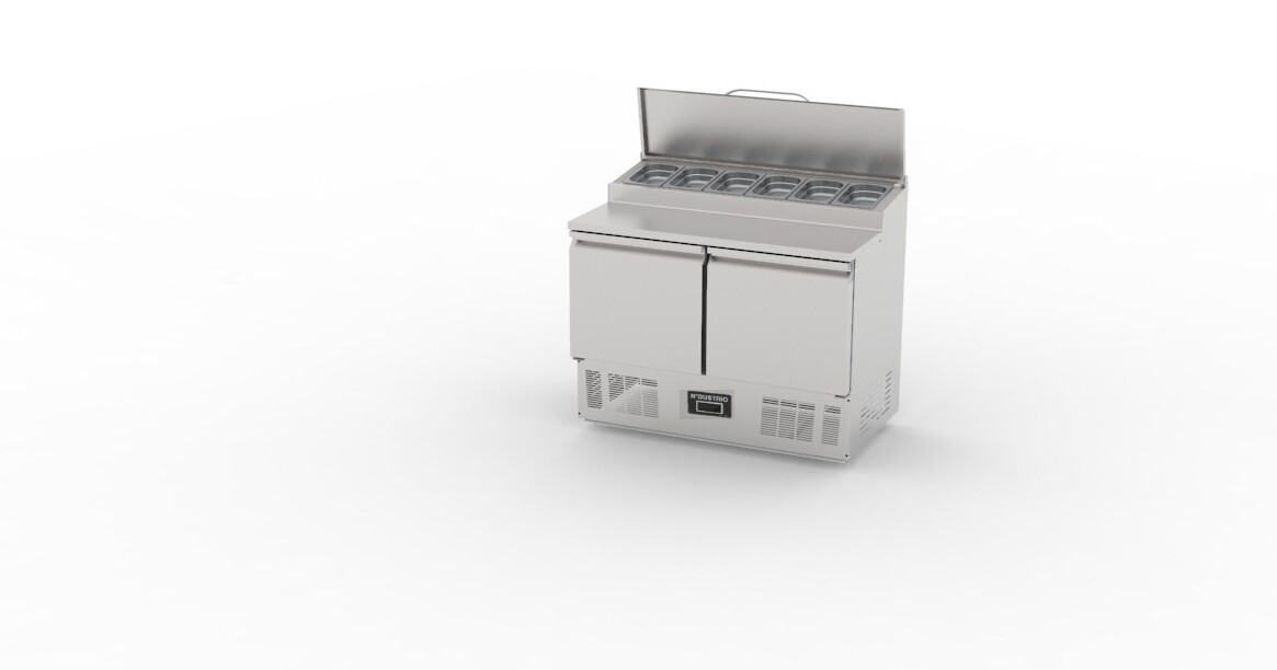 Tezgah Tip 2 Kapılı Gastronorm Kapaklı Salata Buzdolabı SLD 7105 HL SC