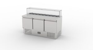 Tezgah Tip 3 Kapı Gastronorm Camlı Salata Buzdolabı SLD 7160 GC