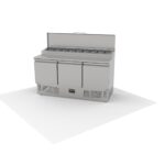 Tezgah Tip 3 Kapılı Snack Kapaklı Salata Buzdolabı SLD 6160 HL SC